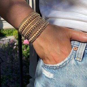 New 14k Gold filled 2mm Round Beads Bracelet